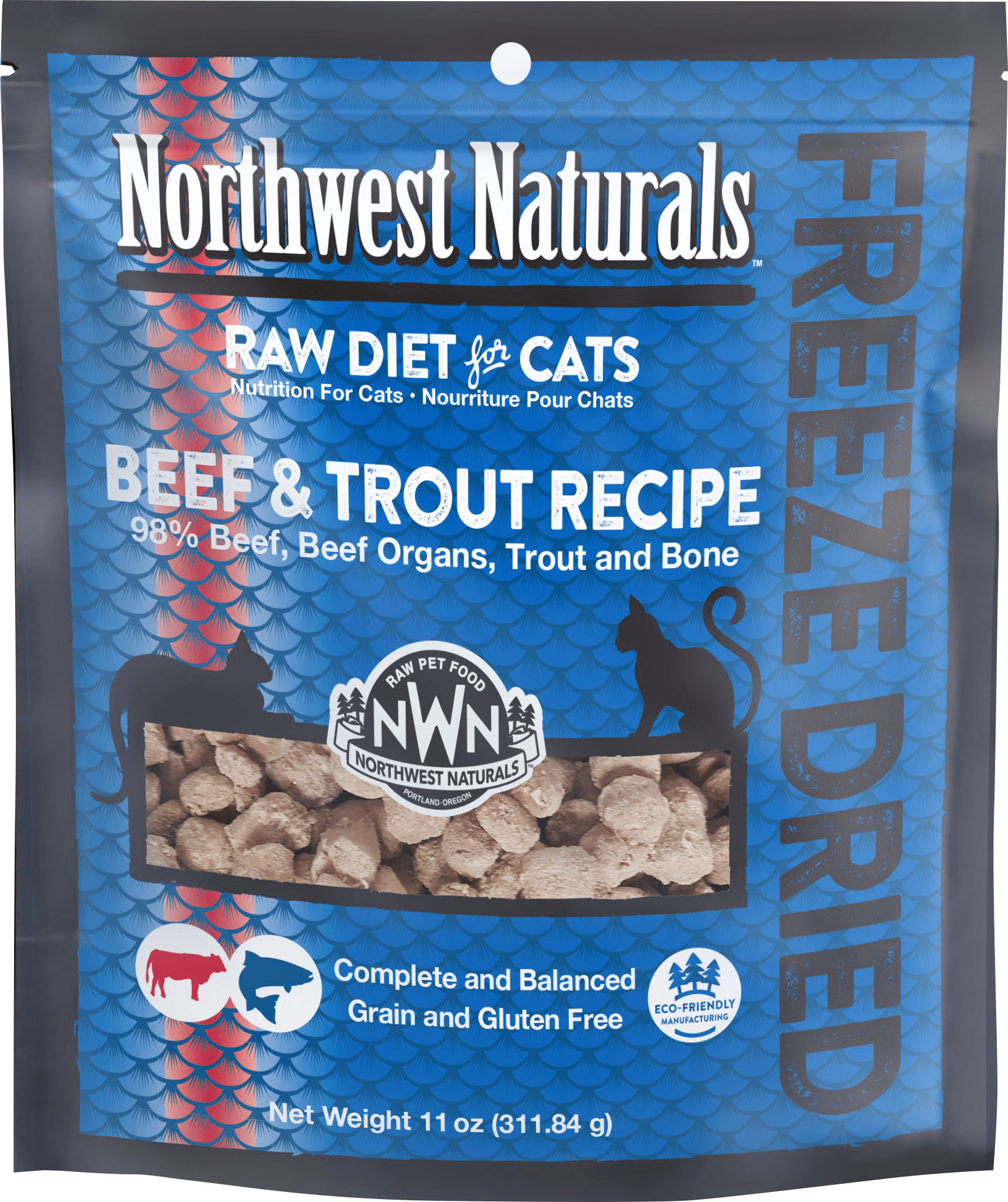Northwest Naturals Freeze-Dried Cat Nibbles - Beef & Trout Recipe